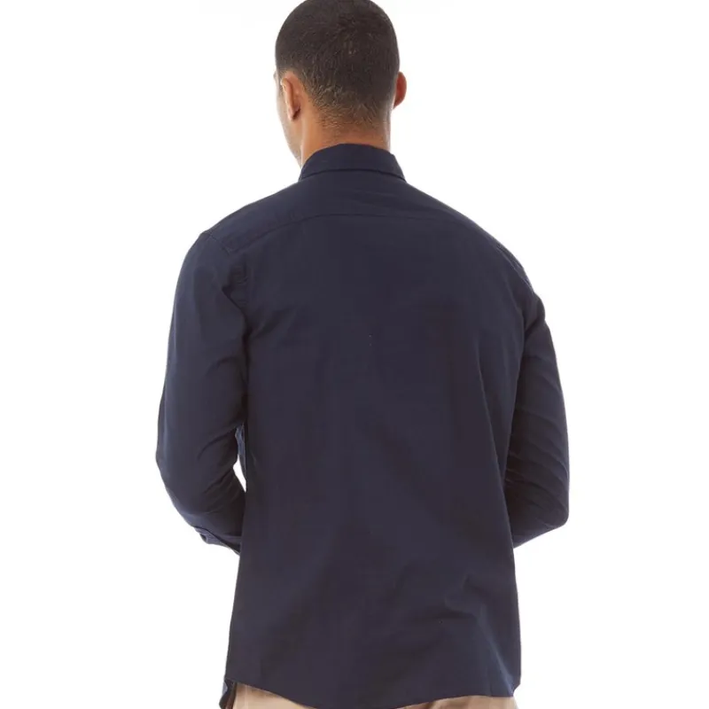 Best Herre Oxford Langærmet shirts Marineblå T-Shirts, Poloer Og Skjorter·Skjorter