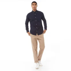 Best Herre Oxford Langærmet shirts Marineblå T-Shirts, Poloer Og Skjorter·Skjorter