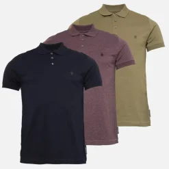 Discount Herre 3 pak jersey polo skjorter Multi 6 - Marine/​Chateaux Melange/​Khaki T-Shirts, Poloer Og Skjorter·Multipakker|Multipakker·T-Shirts Og Undertrøjer