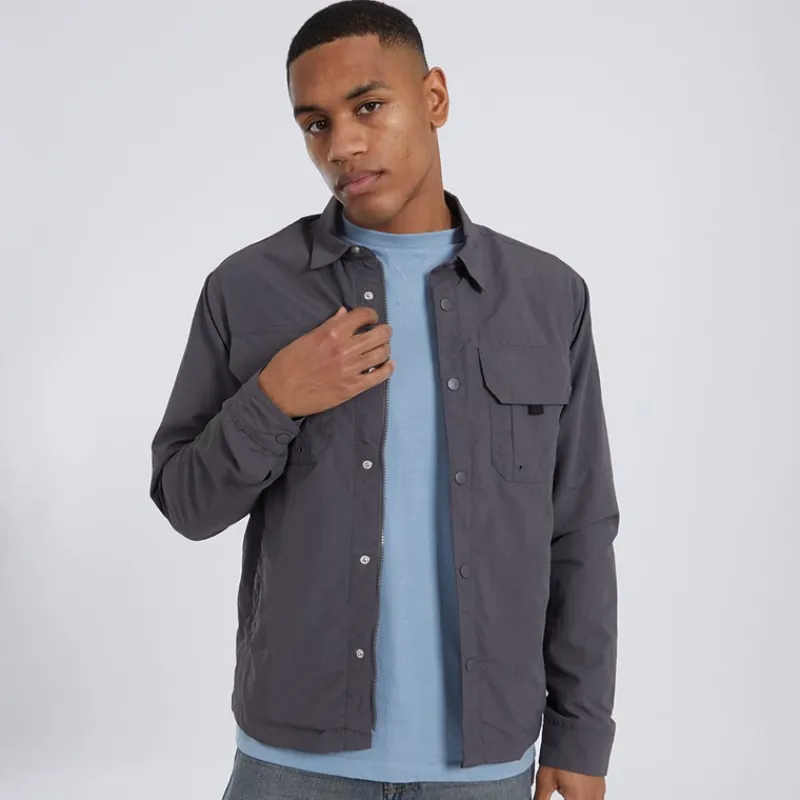 Hot Herre Pearson Overshirt Grå T-Shirts, Poloer Og Skjorter·Skjorter|Jakker Og Frakker·Lette Jakker