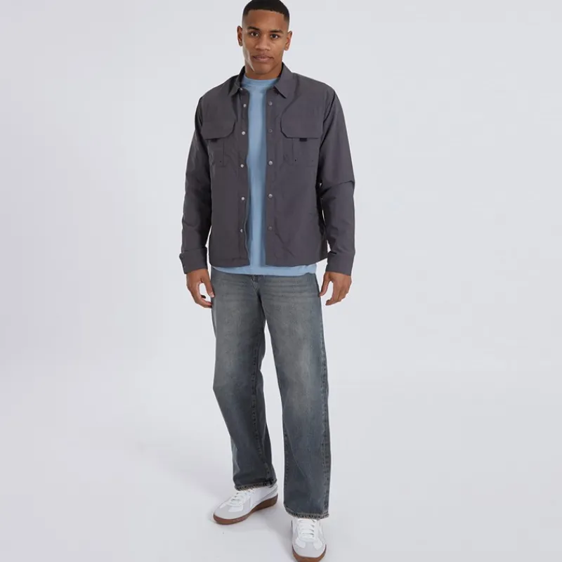Hot Herre Pearson Overshirt Grå T-Shirts, Poloer Og Skjorter·Skjorter|Jakker Og Frakker·Lette Jakker