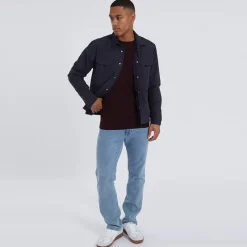 Online Herre Pearson Shacket Marineblå T-Shirts, Poloer Og Skjorter·Skjorter|Jakker Og Frakker·Jakker Og Frakker