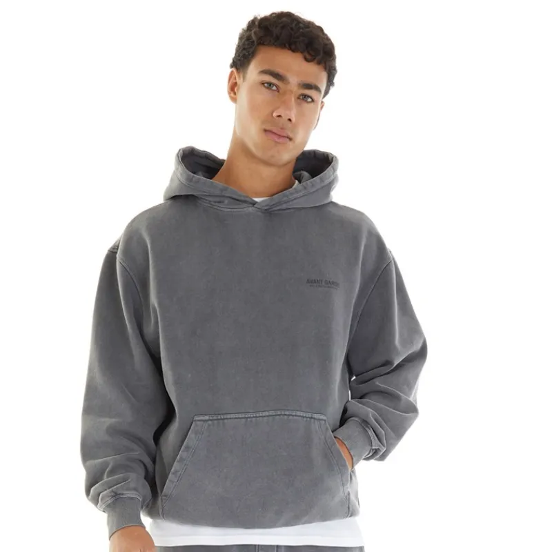 New Herre Pigmentfarvet Trøje Stål Hættetrøjer Og Sweatshirts·Hættetrøjer