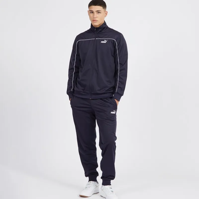 Clearance Herre Piping Poly Tracksuit Ny Blå Træningsdragter Og Joggingbukser·Træningsdragter