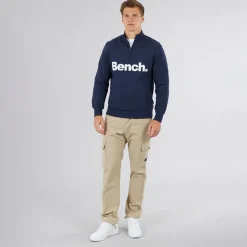 Online Herre Plinth Spots 1/4 Zip Funnel Neck Sweatshirt Navy Hættetrøjer Og Sweatshirts·Sweatshirts