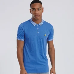 Herre Polo skjorte Sky Blue Marl T-Shirts, Poloer Og Skjorter·Poloer