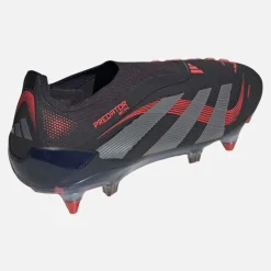 New Herre Predator Elite LL Snørebåndsløse Stealth Victory Pack SG Blød Bund Fodboldstøvler Core Black/Grey Four/Lucid Red Fodboldstøvler|Fodboldstøvler