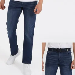 Hot Herre Princed Straight Fit Jeans Mørk Vask Jeans Og Bukser·Jeans Med Lige Ben|Jeans Og Bukser·Jeans