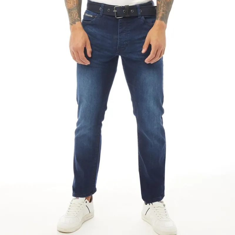 Hot Herre Princed Straight Fit Jeans Mørk Vask Jeans Og Bukser·Jeans Med Lige Ben|Jeans Og Bukser·Jeans