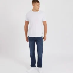 Hot Herre Princed Straight Fit Jeans Mørk Vask Jeans Og Bukser·Jeans Med Lige Ben|Jeans Og Bukser·Jeans