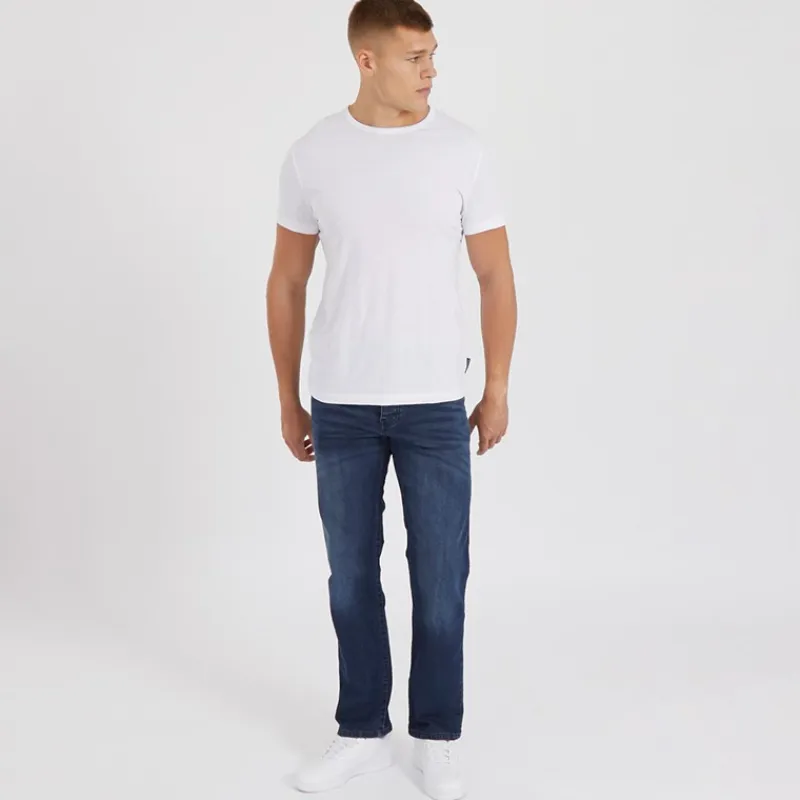 Hot Herre Princed Straight Fit Jeans Mørk Vask Jeans Og Bukser·Jeans Med Lige Ben|Jeans Og Bukser·Jeans
