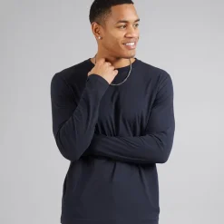 Hot Herre Prøve Langærmet Top Marineblå T-Shirts, Poloer Og Skjorter·T-Shirts Med Lange Ærmer|T-Shirts, Poloer Og Skjorter·T-Shirts Og Undertrøjer