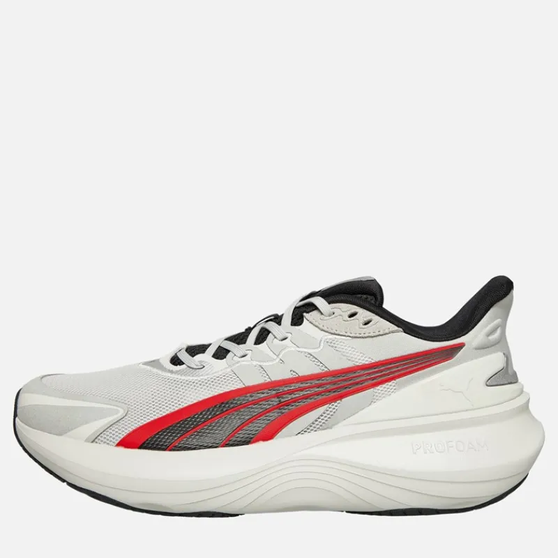 Outlet Herre Pulse Pro Neutral Støddæmpet Løbesko Feather Gray/ Black/For All Time Red Løbesko|Løbesko