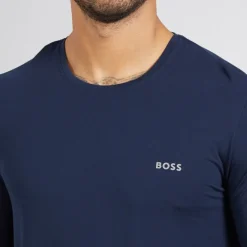 Clearance Herre pyjamastop med lange ærmer Dark Blue Undertøj, Sokker Og Nattøj·Nattøj