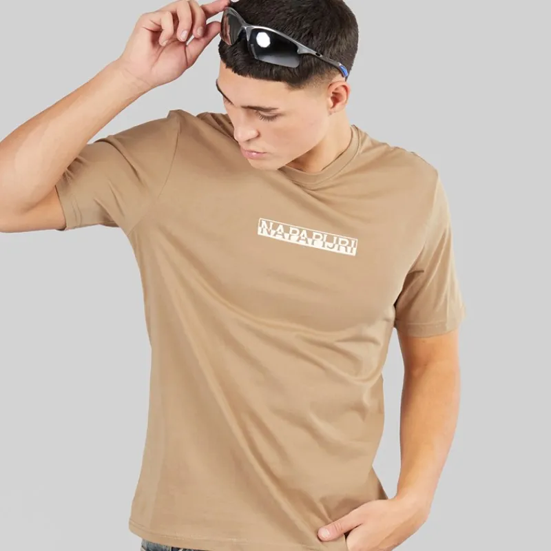 Hot Herre Rift Ryg Grafik T-shirt Beige Rocky Udendørs|T-Shirts, Poloer Og Skjorter·T-Shirts Og Undertrøjer