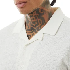 Discount Herre Ripley Skjorter med korte ærmer Hvid T-Shirts, Poloer Og Skjorter·Skjorter