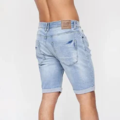 Sale Herre Riptrey Denim Shorts med ridsede detaljer Lyseblå Shorts Og Badetøj·Shorts