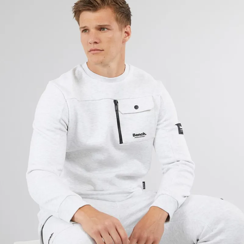 New Herre Rissio Utility Sweatshirt Lysegråmeleret Hættetrøjer Og Sweatshirts·Sweatshirts