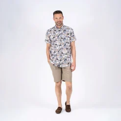 Sale Herre Rolf Kortærmet Skjorte Naval Blå T-Shirts, Poloer Og Skjorter·Skjorter