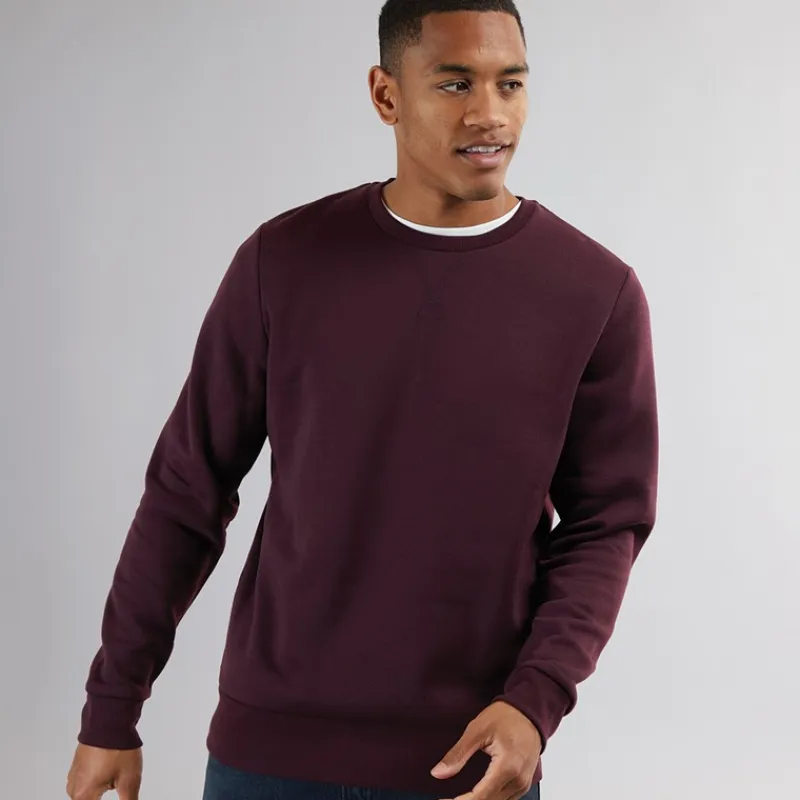 Sale Herre Rundhals Sweatshirt Bourgogne Hættetrøjer Og Sweatshirts·Sweatshirts