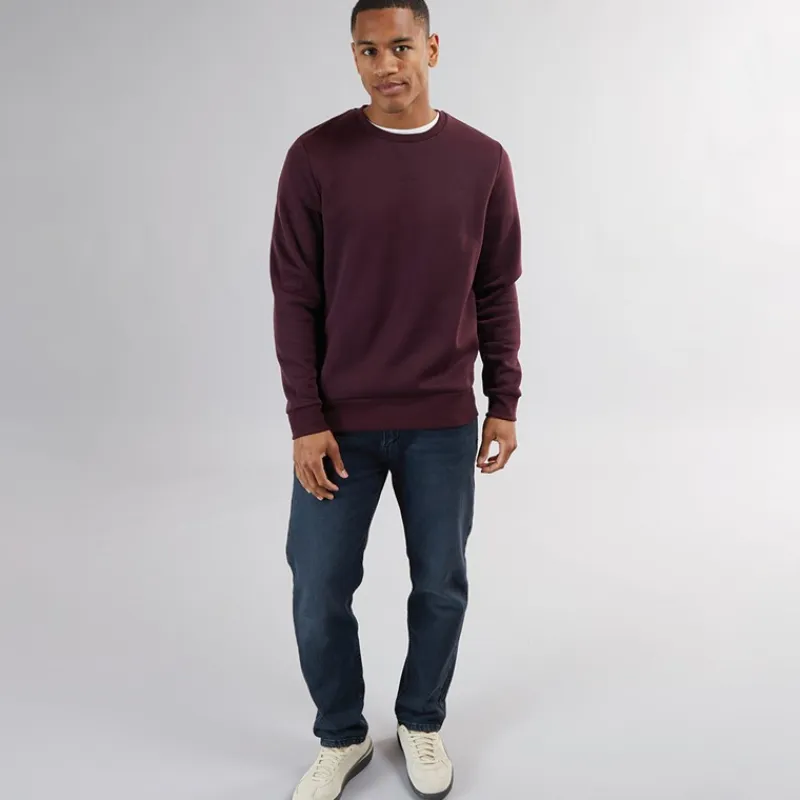 Sale Herre Rundhals Sweatshirt Bourgogne Hættetrøjer Og Sweatshirts·Sweatshirts
