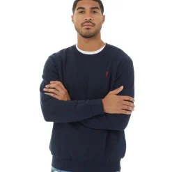 Sale Herre Rundhals Sweatshirt Mørk Safir Hættetrøjer Og Sweatshirts·Sweatshirts
