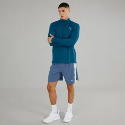 Hot Herre Run Favorit 1/4 Zip Løbe T-shirt Ocean Tropic Træning|T-Shirts Og Undertrøjer