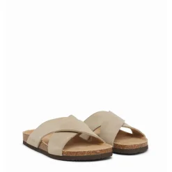 Sale Herresandaler med krydsremme Taupe Klip-Klapper Og Sandaler|Klip-Klapper Og Sandaler