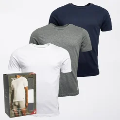 Hot Herre Santo Tre Pakke T-shirts Navy / Gråmeleret / Hvid T-Shirts Og Undertrøjer|T-Shirts, Poloer Og Skjorter·Multipakker