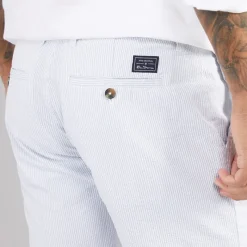 Discount Herre Seersucker Stribede Shorts Lyseblå Shorts Og Badetøj·Chino|Shorts Og Badetøj·Shorts