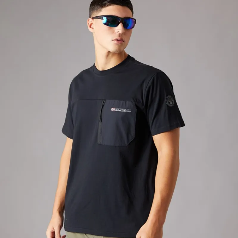 Discount Herre Selk Lomme T-shirt Sort Udendørs|T-Shirts, Poloer Og Skjorter·T-Shirts Og Undertrøjer