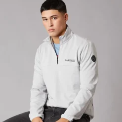 Outlet Herre Sesano 1/​2 Zip Top Light Grey Solid Udendørs|T-Shirts, Poloer Og Skjorter·T-Shirts Med Lange Ærmer