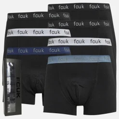 Hot Herre Seven Pack FCUK Boksershorts FCUK 55 Sort /​ Sort /​ Sort /​ Sort /​ Sort /​ Sort /​ Sort Multipakker·Undertøj|Undertøj, Sokker Og Nattøj·Boxer Shorts