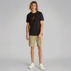 Best Herre Shadow Logo T Shirt CK Sort T-Shirts, Poloer Og Skjorter·T-Shirts Og Undertrøjer
