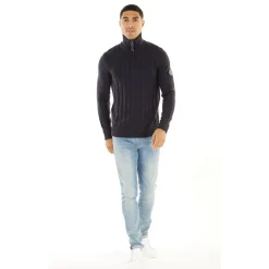 Clearance Herre Shane Strikket Trøje Blå Blazer Trøjer Og Cardigans·Trøjer