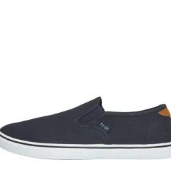 Outlet Herresko FCUK Deck Slip On Canvas Pumps Blå Lærredgummisko|Lærredgummisko