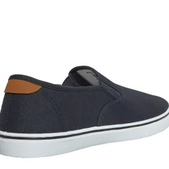 Outlet Herresko FCUK Deck Slip On Canvas Pumps Blå Lærredgummisko|Lærredgummisko