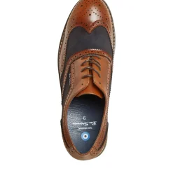 Outlet Herresko Terrence Oxford Brogue Tan Burnish/​Navy Sko|Sko