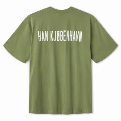 Sale Herre Skriftlogo Boxy T-shirt Armeegrøn T-Shirts, Poloer Og Skjorter·T-Shirts Og Undertrøjer