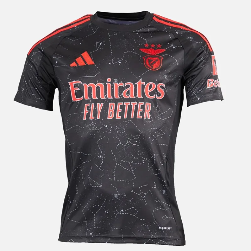 Online Herre SLB Benfica 24/25 udebanetrøje Sort Træning|T-Shirts Og Undertrøjer