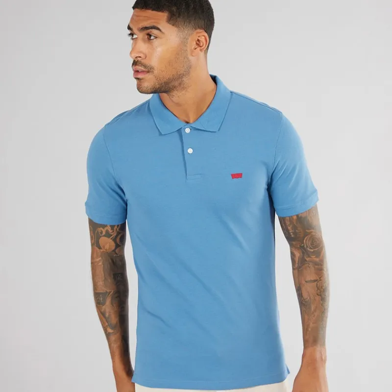 Herre Slim Polo Shirt Federal Blue T-Shirts, Poloer Og Skjorter·Poloer