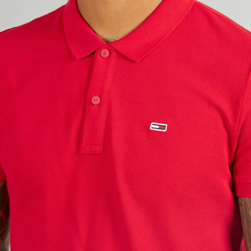 Online Herre Slim Stolpelukning Polo Dybrød T-Shirts, Poloer Og Skjorter·Poloer