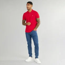 Online Herre Slim Stolpelukning Polo Dybrød T-Shirts, Poloer Og Skjorter·Poloer