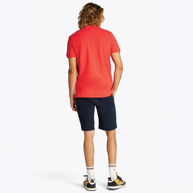 Hot Herre Slim Stolpelukning Polo Bright Vermillion T-Shirts, Poloer Og Skjorter·Poloer