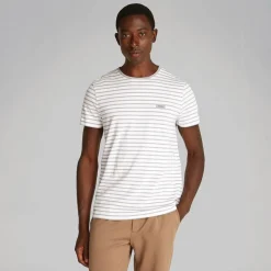 Outlet Herre Slim Stribe T-Shirt K10K1141770K6 T-Shirts, Poloer Og Skjorter·T-Shirts Og Undertrøjer
