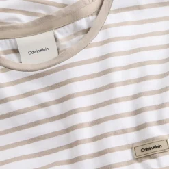 Outlet Herre Slim Stribe T-Shirt K10K1141770K6 T-Shirts, Poloer Og Skjorter·T-Shirts Og Undertrøjer