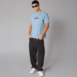 Discount Herre Sory Logo T-shirt Faded Denim Udendørs|T-Shirts, Poloer Og Skjorter·T-Shirts Og Undertrøjer