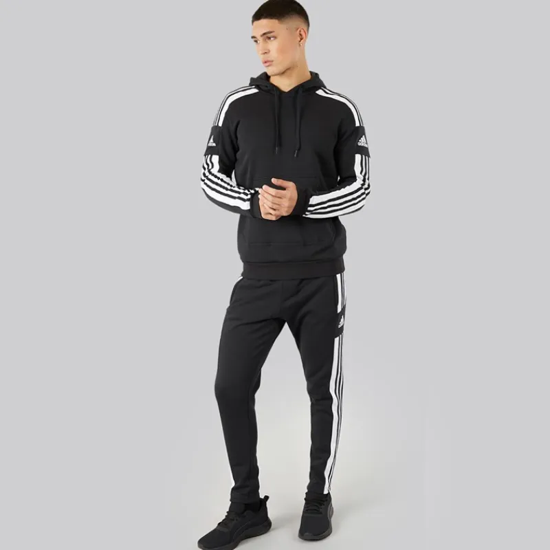 Outlet Herre Squadra 21 Pullover Sweat Hættetrøje Sort/Hvid Træning|T-Shirts Og Undertrøjer