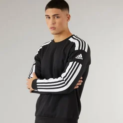 New Herre Squadra 21 Sweatshirt Sort/Hvid Træning|T-Shirts Og Undertrøjer