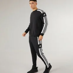 New Herre Squadra 21 Sweatshirt Sort/Hvid Træning|T-Shirts Og Undertrøjer